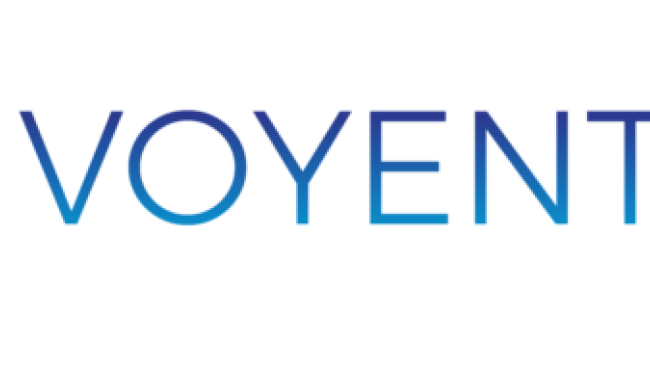 Voyent Alert logo with blue and orange gradient.
