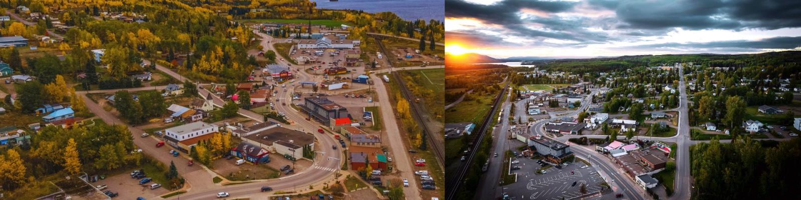Ariel view of burns lake